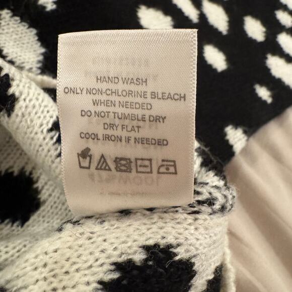 Lovers + Friends Revolve Myla Cropped Wool Blend Black & White Polka Dot Sweater - Picture 8 of 8